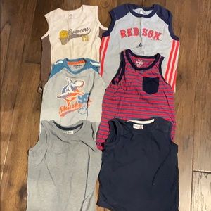 Lot of 6 boys tanks